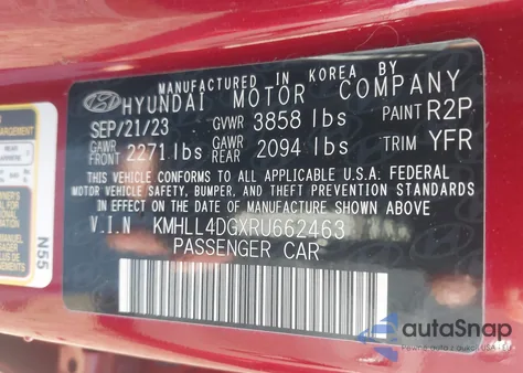 2024 Hyundai Elantra Se z USA, uszkodzony, nr VIN KMHLL4DGXRU662463